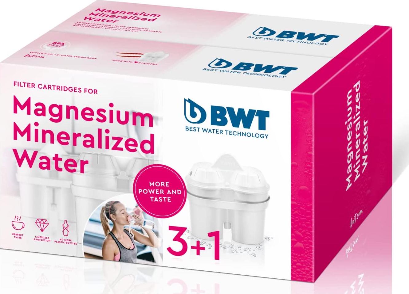 BWT, (1) - BWT 120 Litre Longlife Mg2+ Water Filter Cartridge 3 Plus 1 Pack, White