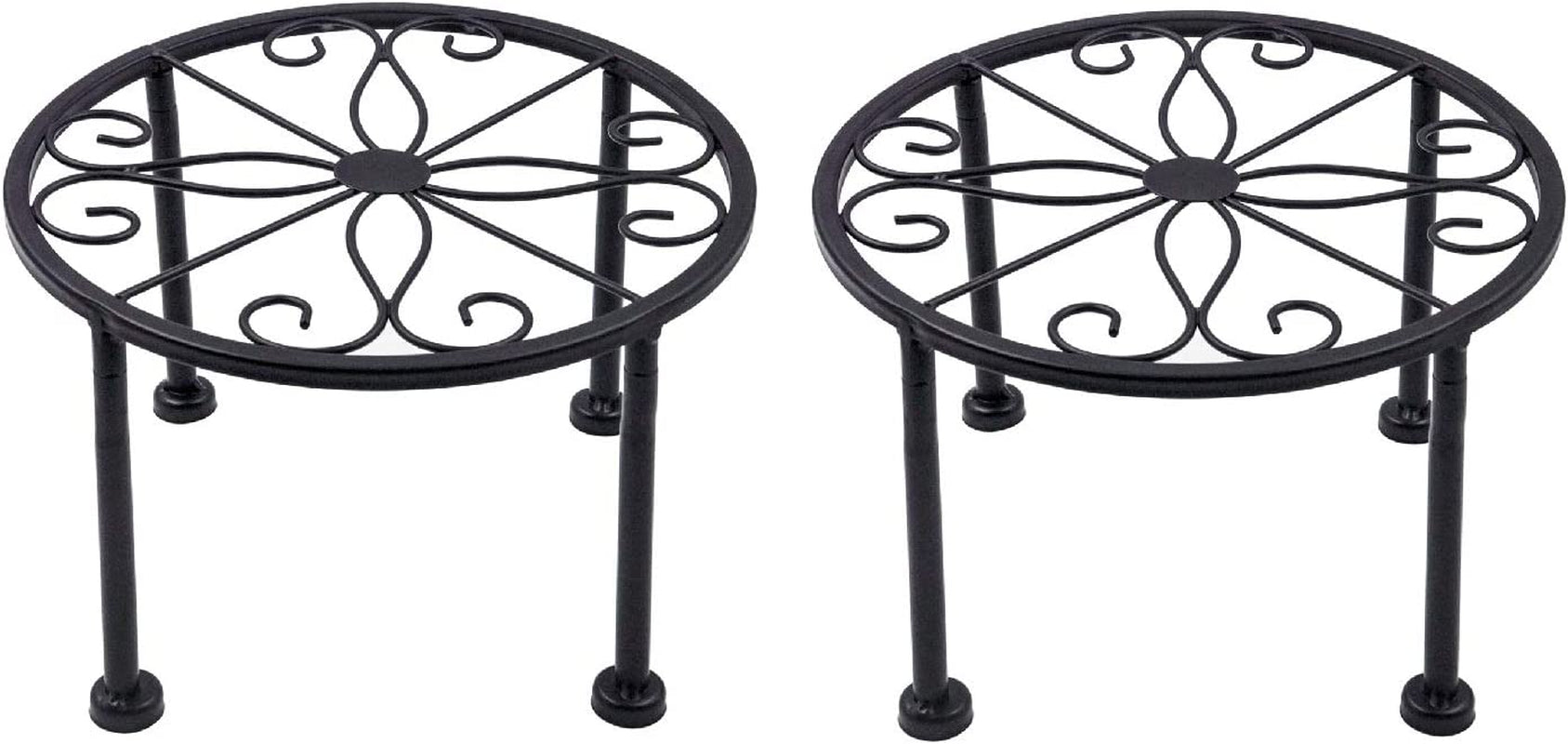 FOHOLA, 1 Pack Potted Plant Stand, Rustproof Iron Black Potted Holder Perfect for Heavy Duty Garden Container, Beverage Dispenser, Balcony, Porch, Patio