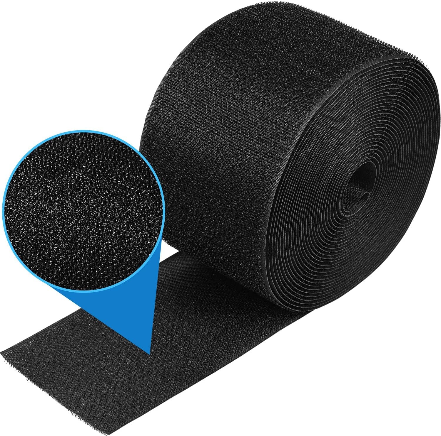 WILLBOND, 1 Piece (24 Feet in Length) Black Cable Floor Strip Carpet Floor Cord Cover Cable Protector Cable Management, Protect Cords and Prevent a Trip Hazard