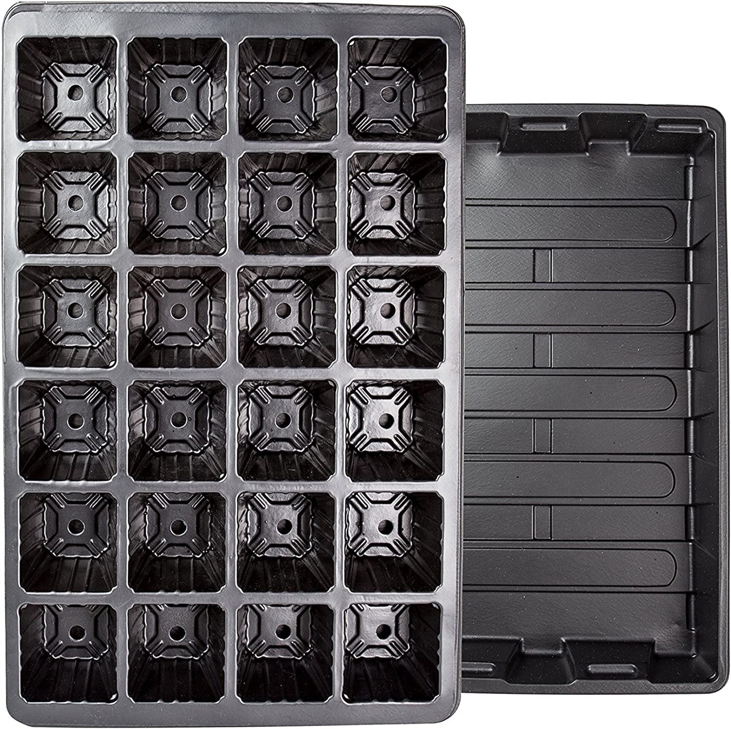 Loveday, 10 Pack -240 Cells -24 Grow Trays with Humidity Dome and Cell Insert - Mini Propagator for Seed Starting and Growing Healthy Plants Durable Reusable and Recyclable