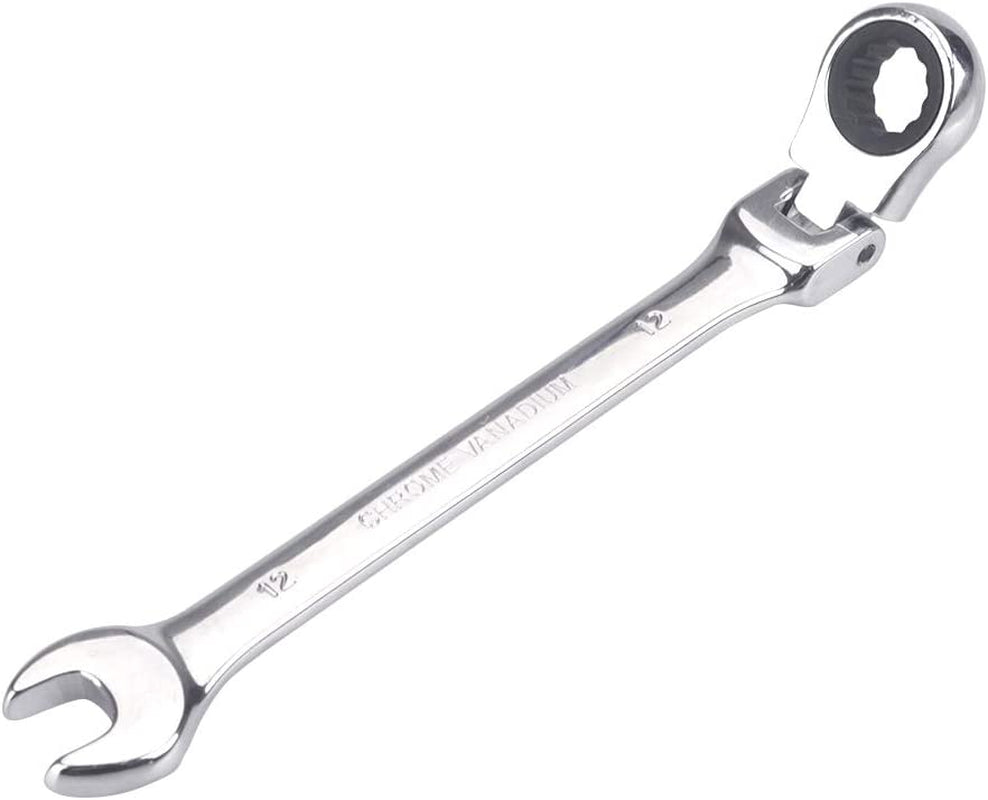 Robert Bosch, 12Mm Metric Flex-Head Ratchet Wrench,Box End Head 72-Tooth Ratcheting Combination Wrench Spanner