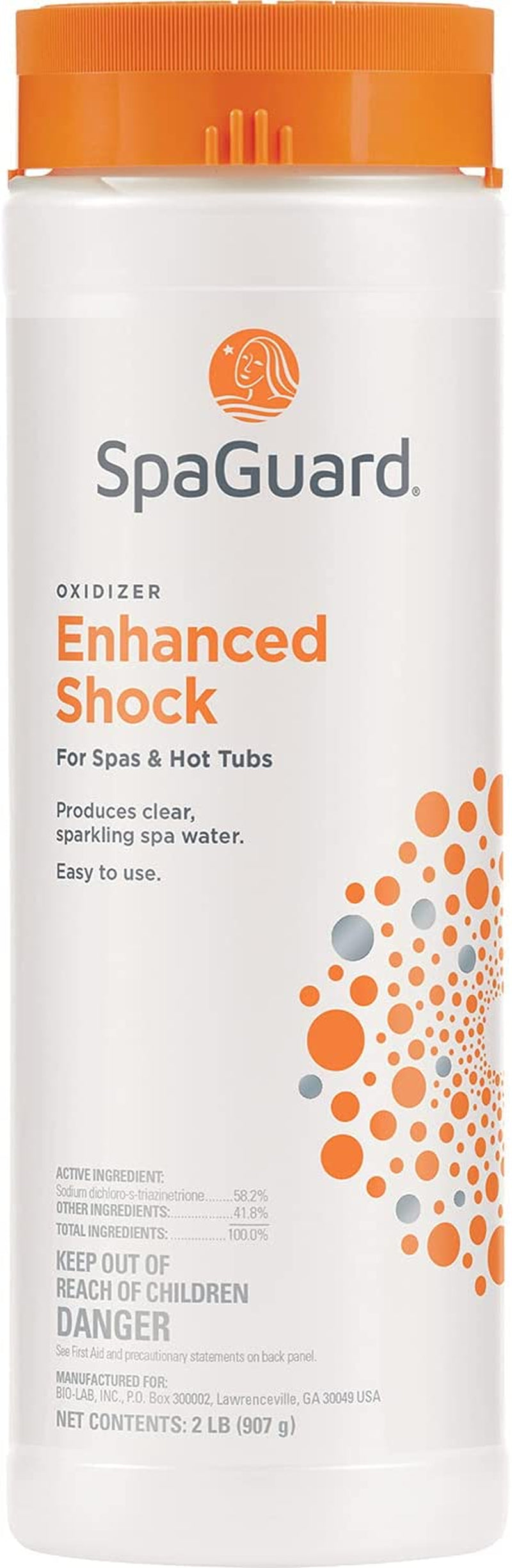 LeisureQuip, 2 Pack Spaguard Enhanced Shock for Spa 2Lb with Scum Absorber and Hot Tub Care E-Book