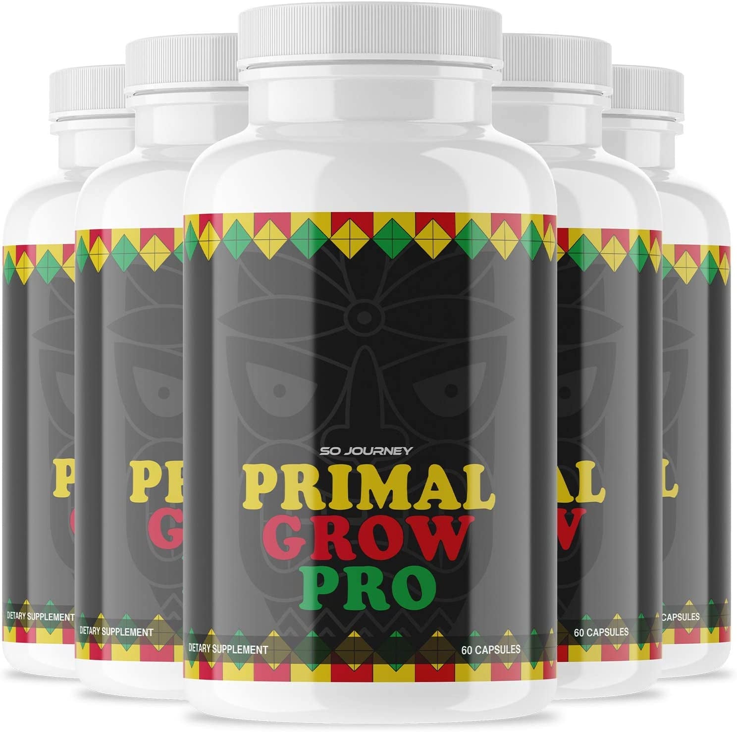 SO JOURNEY, (5 Pack) Primal Grow Pro for Men (300 Capsules)