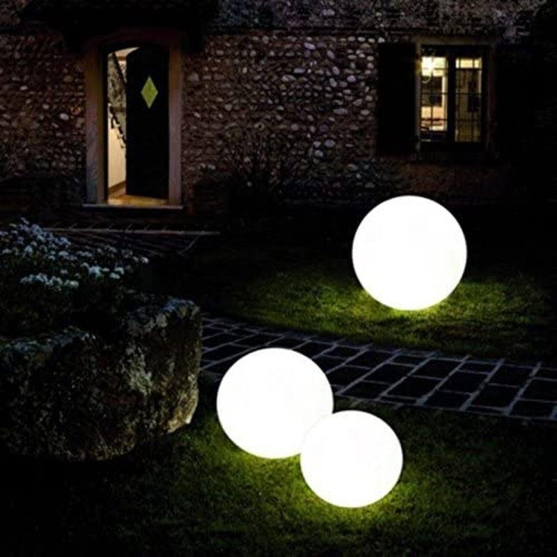 7 PANDAS, 7 PANDAS Solar Rechargeable Garden Lights, Full Moon LED Ball Light with Solar Battery Power, 7 RGB Colors Changing IP65 Waterproof for Decorative Outdoor Indoor(40Cm, 3 Pack)